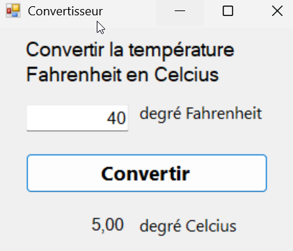 Exemple de fenêtre demandé