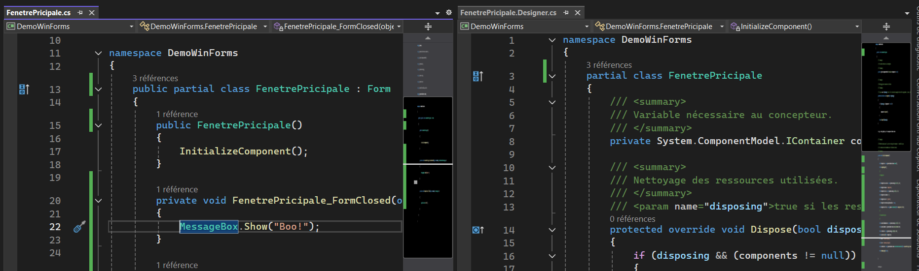 FenetrePricipale.cs et FenetrePricipale.Designer.cs