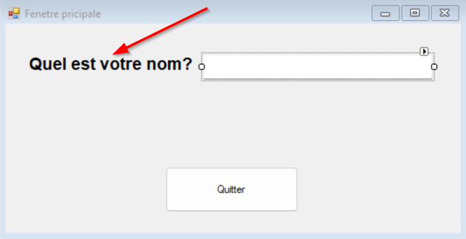 Visuel d'une boîte de texte de la classe Textbox