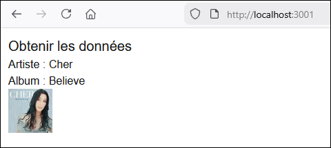 Affichage des données dans le HTML