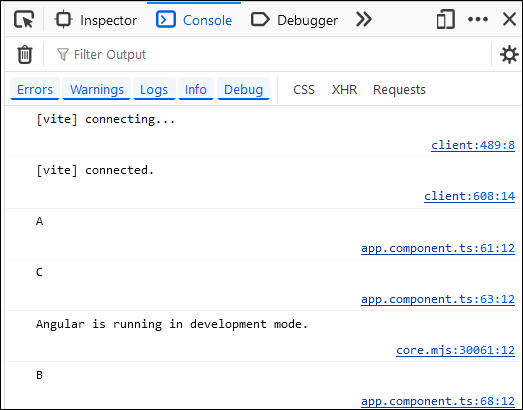 Exemple d&#39;appel d&#39;une fonction async