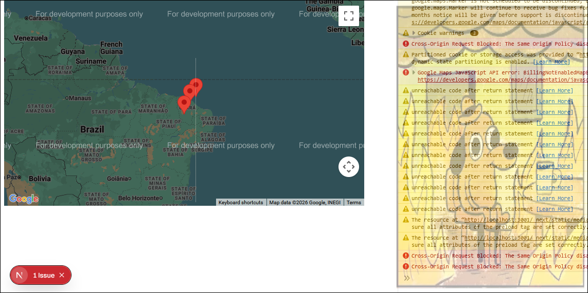 Erreur avec Google Maps