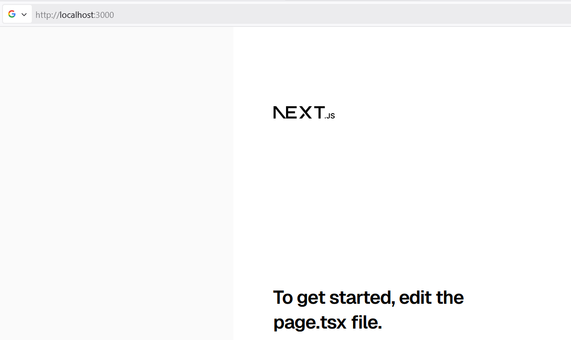 Page d'accueil par défaut