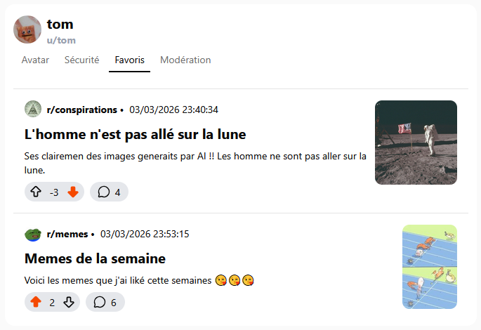 Sauvegarder une publication