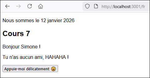Textes français chargés dans une page