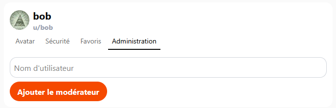 Ajout de modérateurs