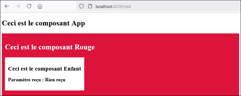 Composant Enfant dans composant Red dans composant App