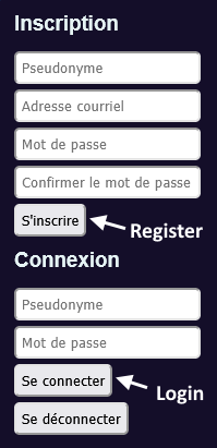 Inscription et connexion