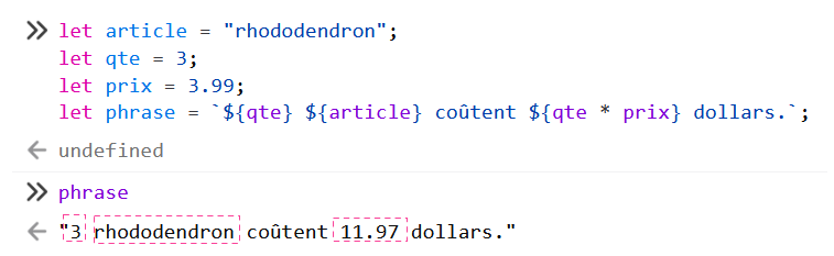 Template string