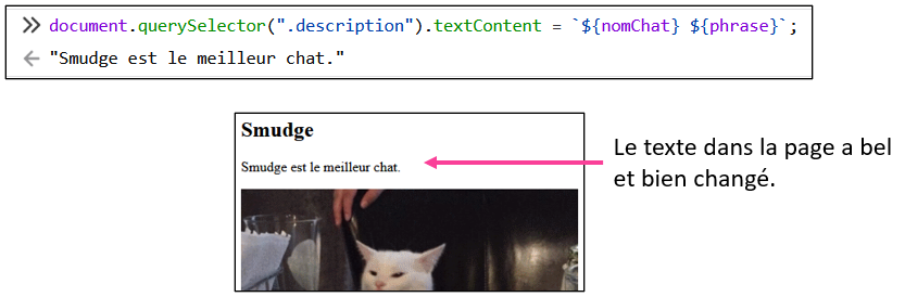 Modifier le contenu textuel