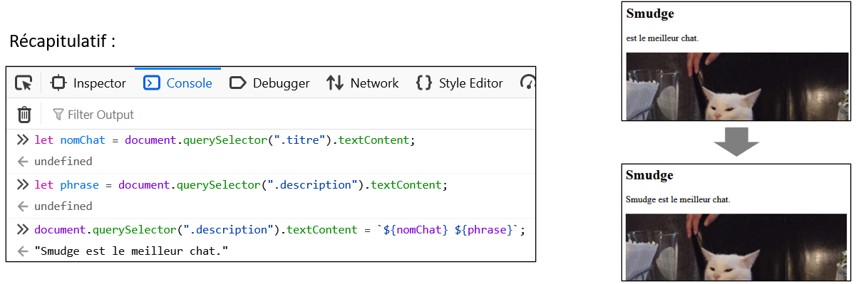 Modifier le contenu textuel