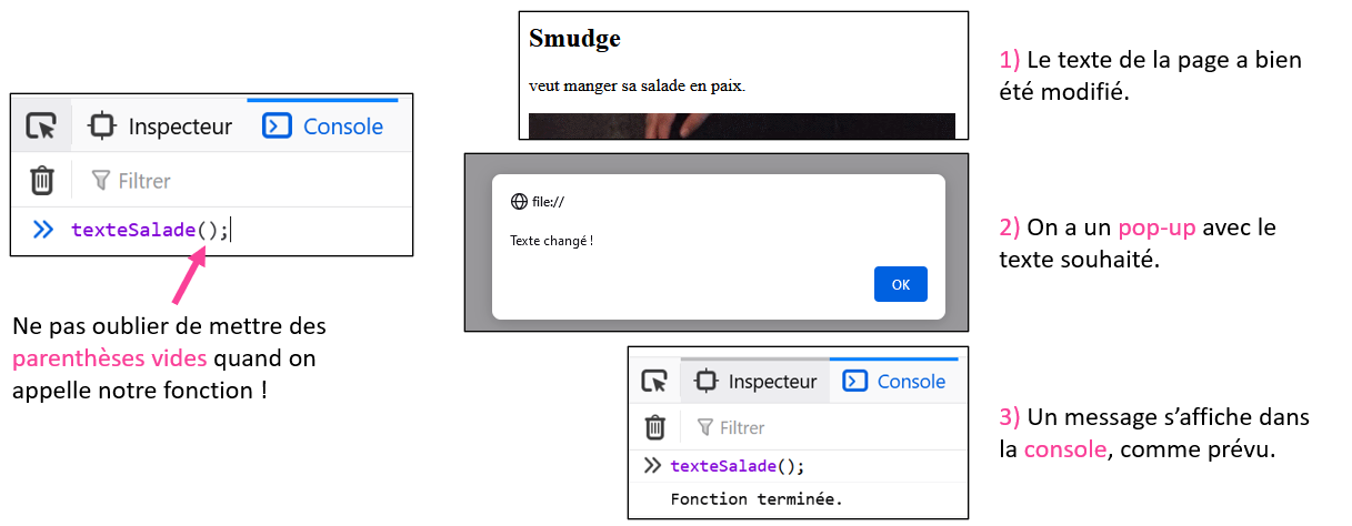 Tester la fonction