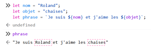 Template string