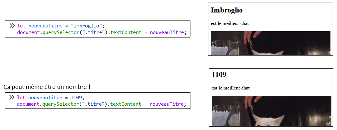 Modifier le contenu textuel