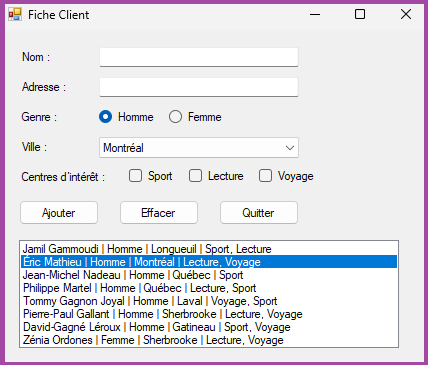 Démo Fiche Client 1.