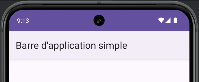 Barre d&#39;application