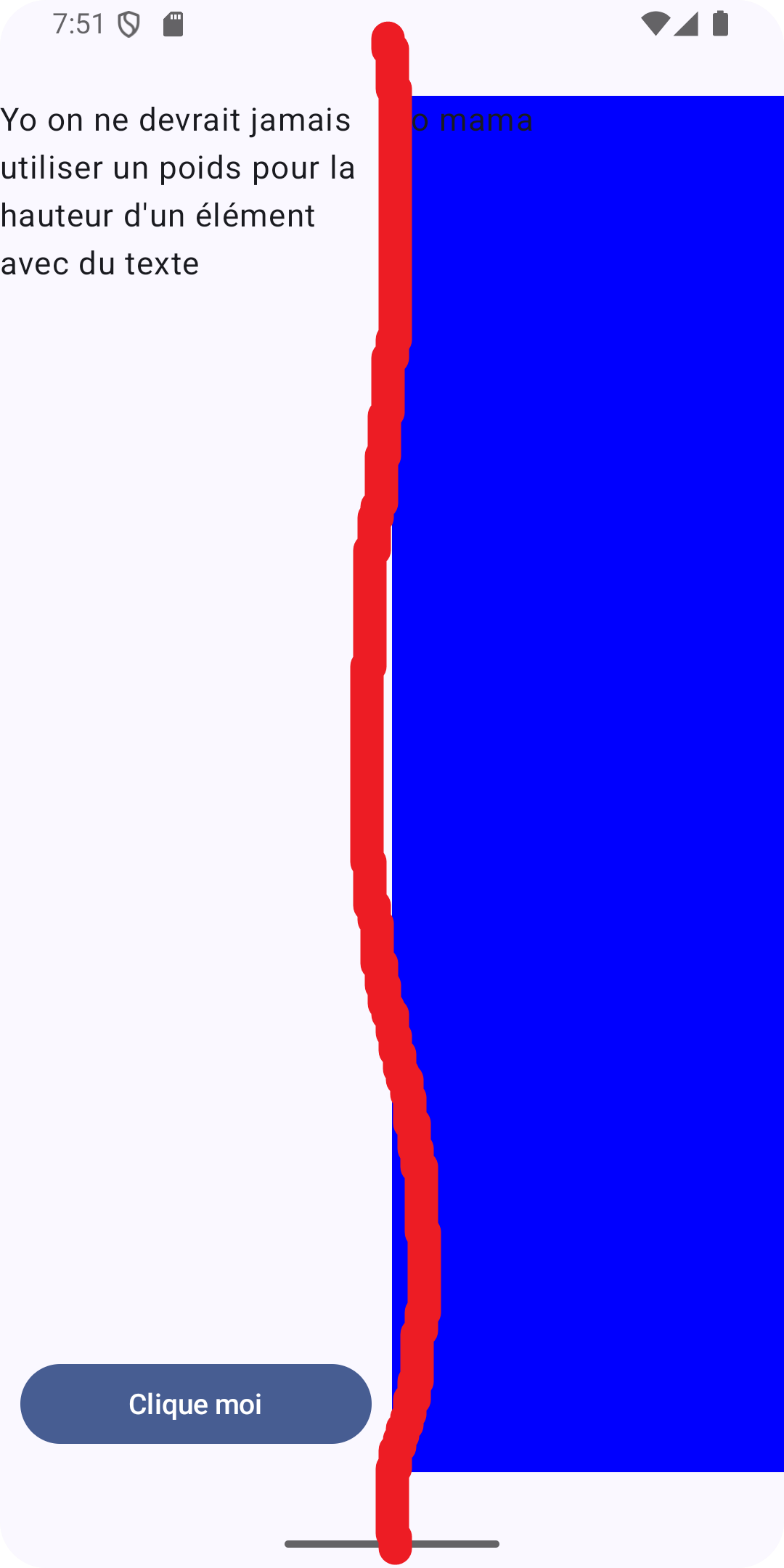 Découpe verticale