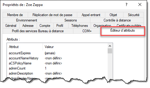 ADUC Éditeur d&#39;attributs