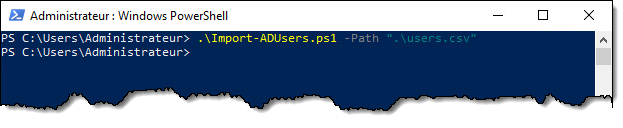 Lancement du script