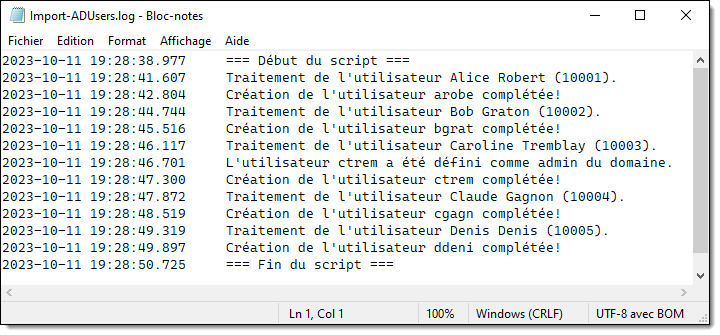 Exemple de fichier log